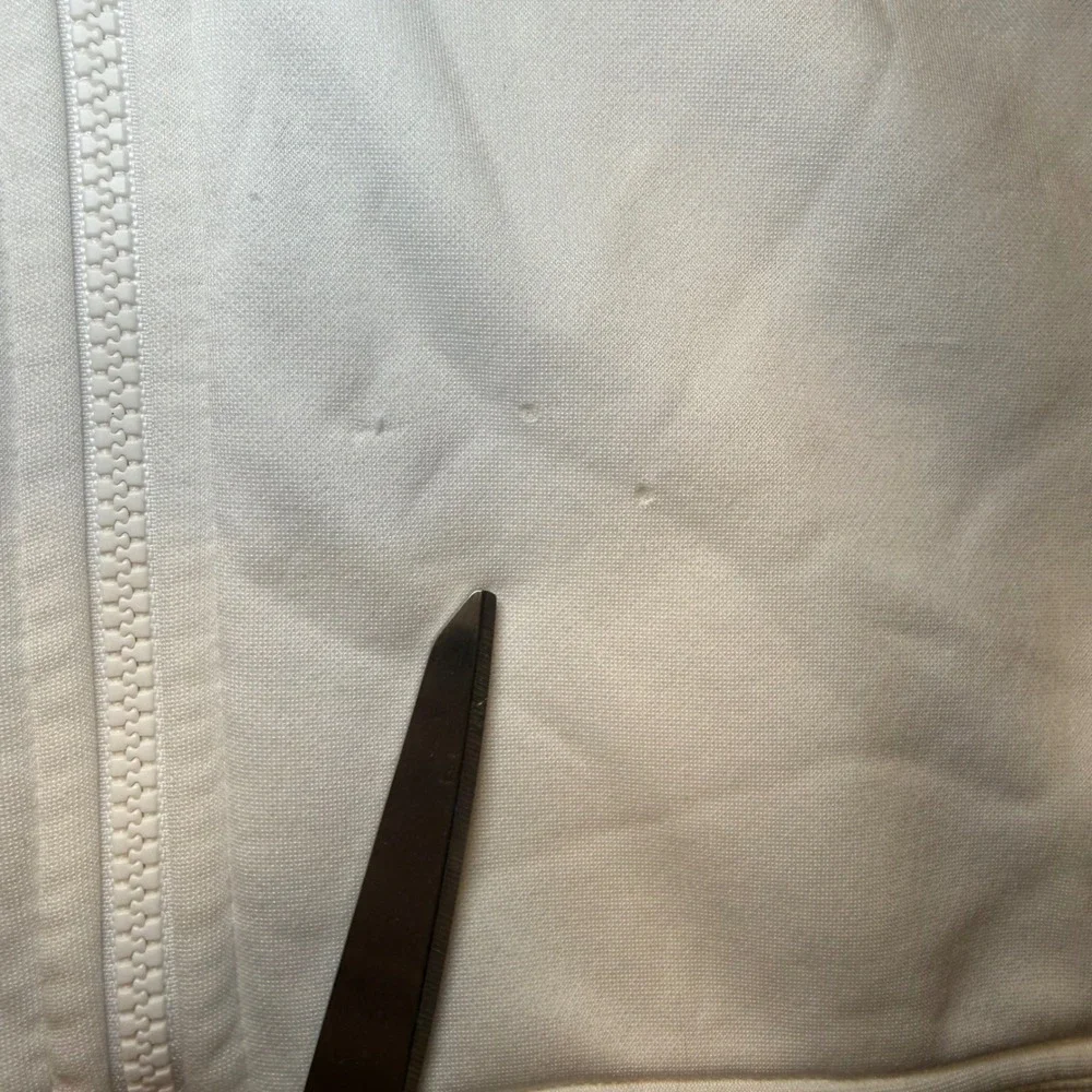 The North Face Mens‎ Track Jacket White Black Full Zip Stripe Mock Neck Logo XL
